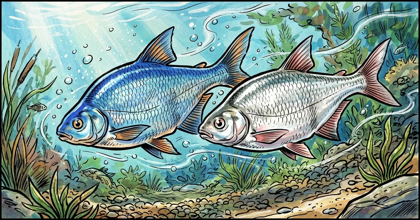 Plone Blicca fish swimming with Zope fish