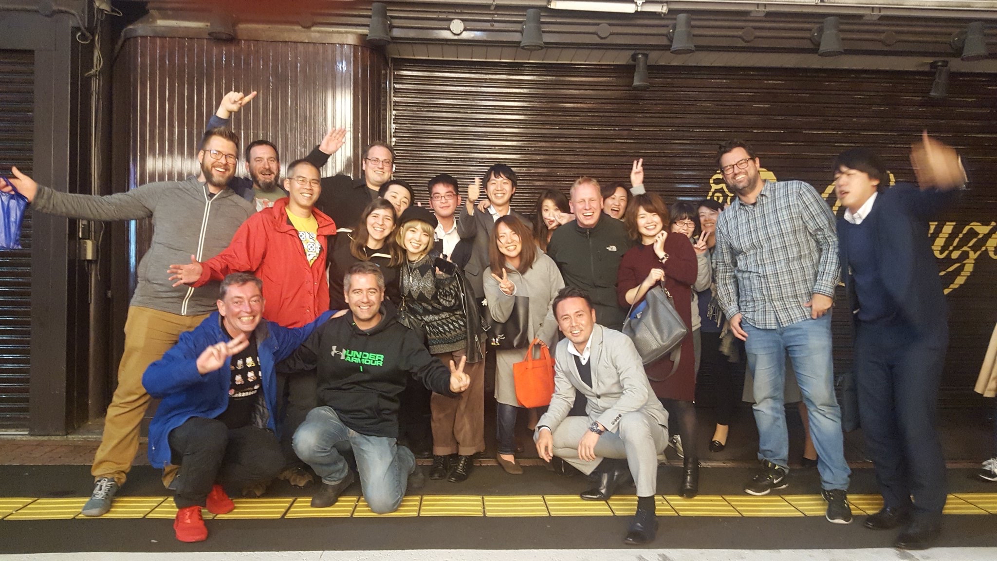 The 2018 Plone Foundation Board with a group of random people in Tokyo
