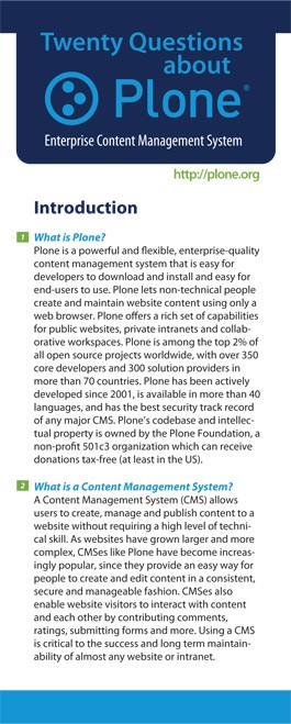 20 questions about Plone