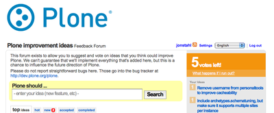 Plone launches user feedback system