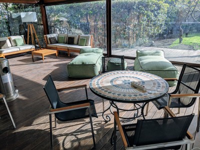 Lounges in the Gazebo at the Hotel Mediterraneo