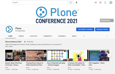 Plone Conference 2021 Videos Available