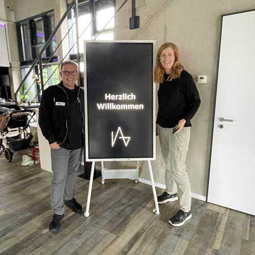 Welcome screen at the InteraktivLab entrance